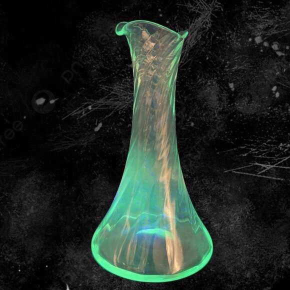 Orrefors Helena Optic Carafe Decanter Pitcher Clear Swirl Manganese 365nm UV - Picture 2 of 16